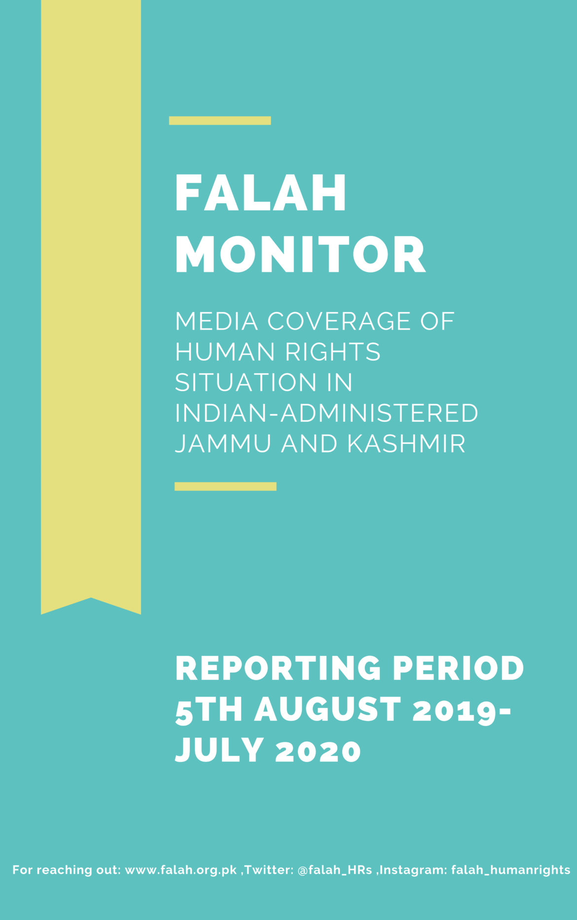 ‘FALAH Monitor’ on human rights situation in the ‘Indian-Administered Jammu and Kashmir’ – Time period (5 August 2019 – July 2020)